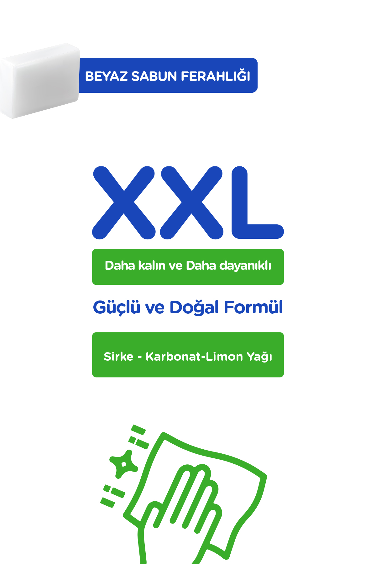 Giggles XXL İz Bırakmayan Yüzey Temizlik Havlusu - (Beyaz Sabun Ferahlığı) 100 Yaprak